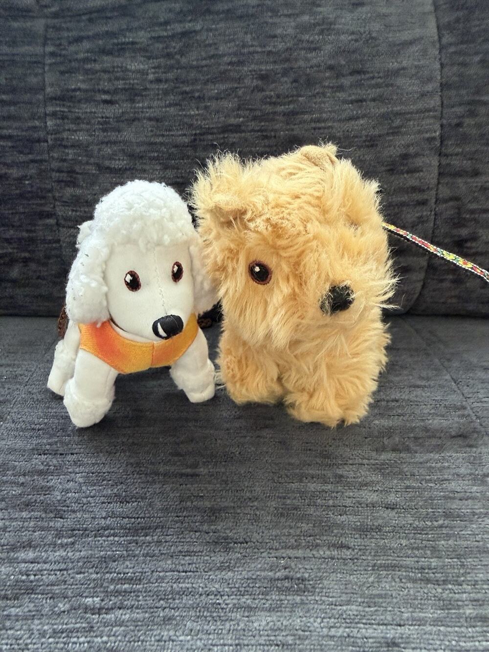 American Girl Doll Julie's Dog Walking Set Terrier & White Poodle with leashes